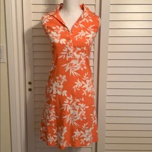 Tommy Bahama Ladies orange floral shirt dress